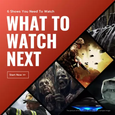 Red Modern Tv Guide Social Media Post