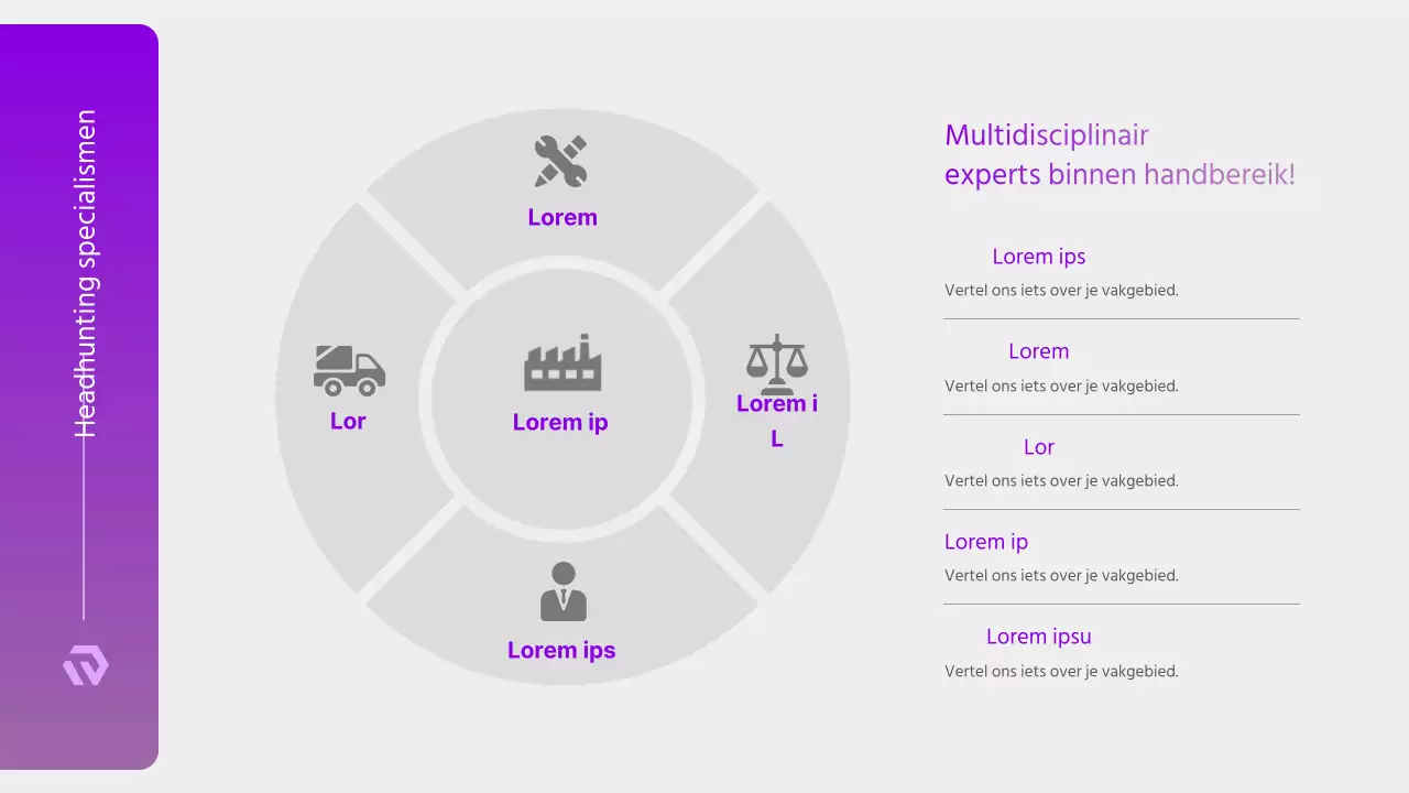 Modern HR Headhunting Voorstel in paars en wit