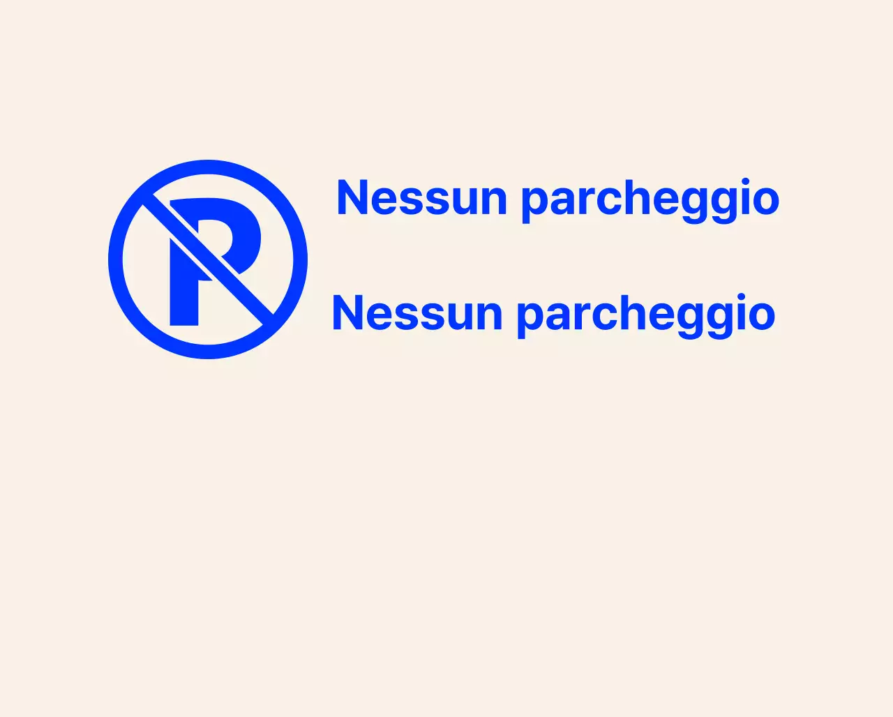 Nessun cartello di parcheggio in un caffè moderno e alla moda