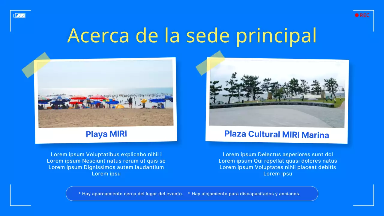 Promoción de un sencillo festival de ocio marítimo en azul y amarillo