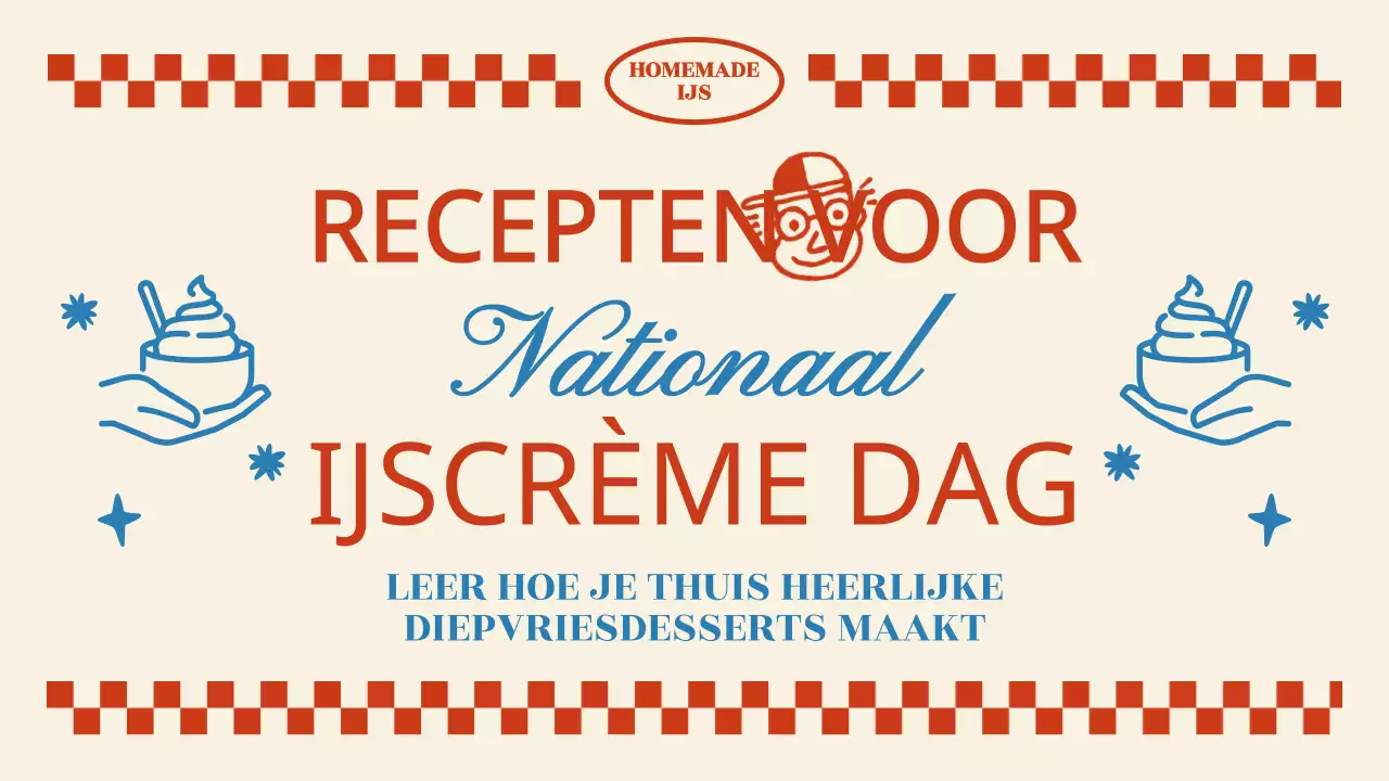Rood en blauw Kitsch ijsdag recept info