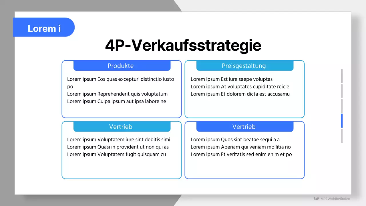 Einfacher Wellness-Produktvorschlag in Blau und Hellblau