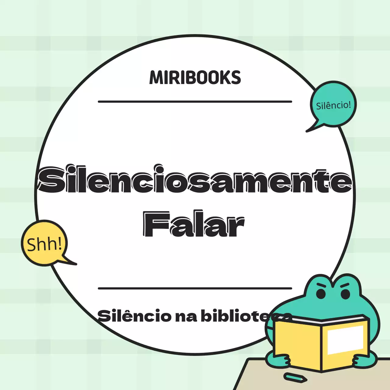 Anúncios kitsch do regulamento da biblioteca em branco e menta