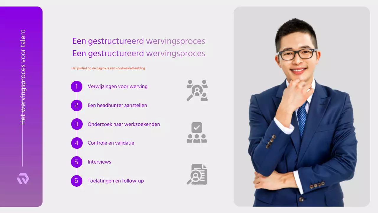 Modern HR Headhunting Voorstel in paars en wit