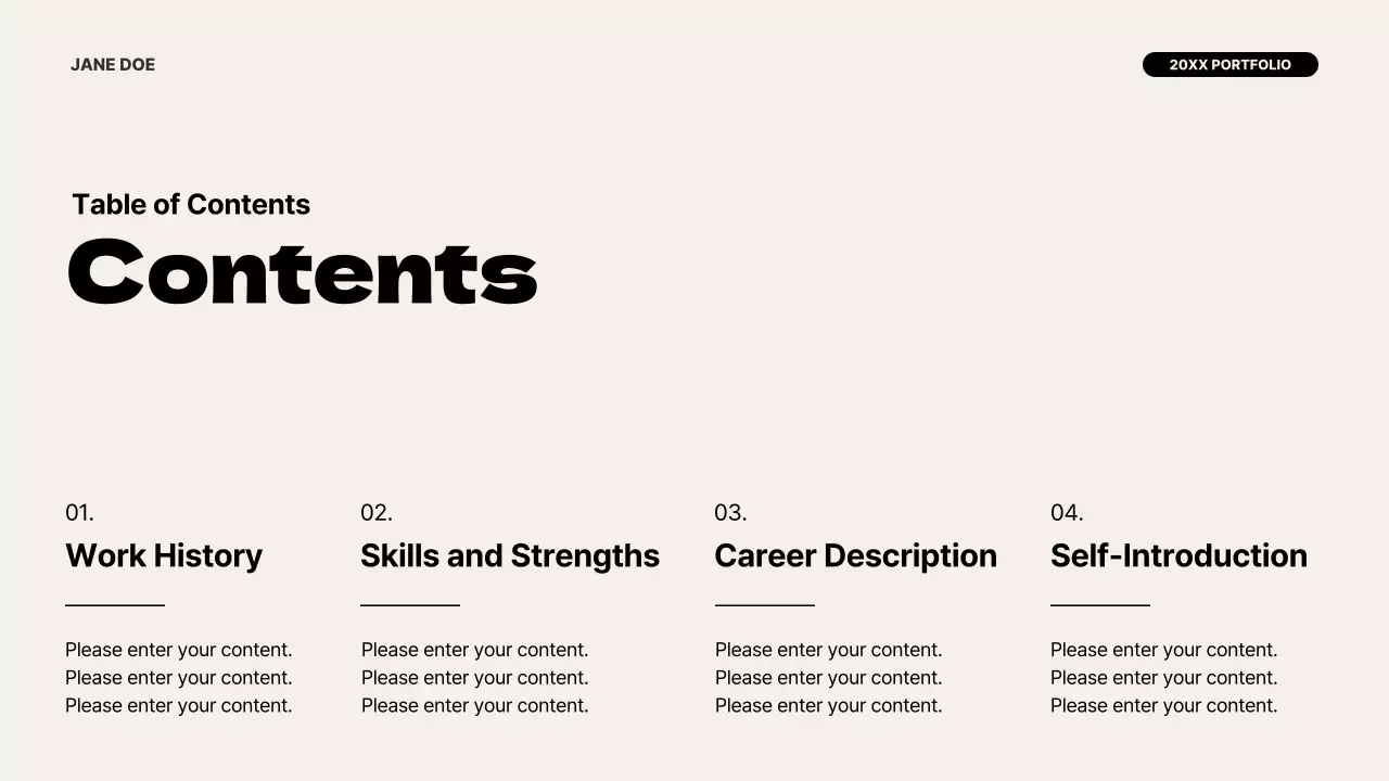 Beige Minimal Portfolio Document Presentation