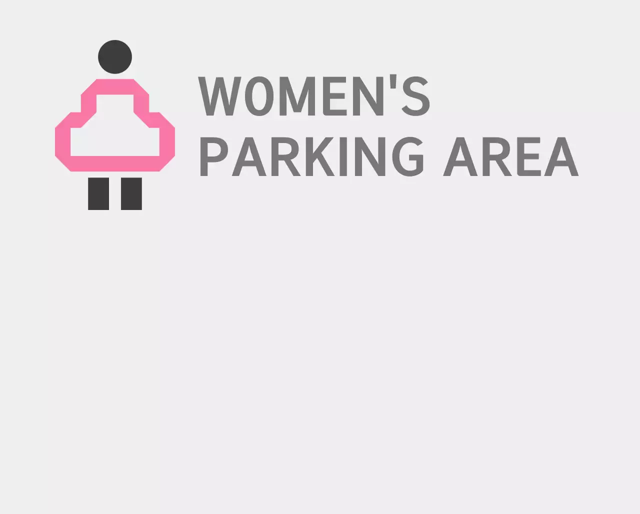 Tempat parkir khusus wanita berwarna merah muda