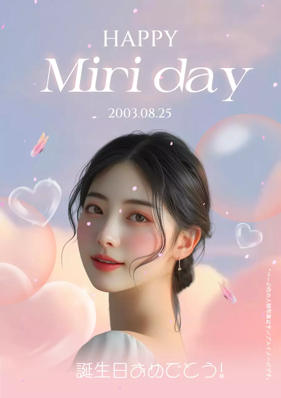 パステル キュート 誕生日 ポスター