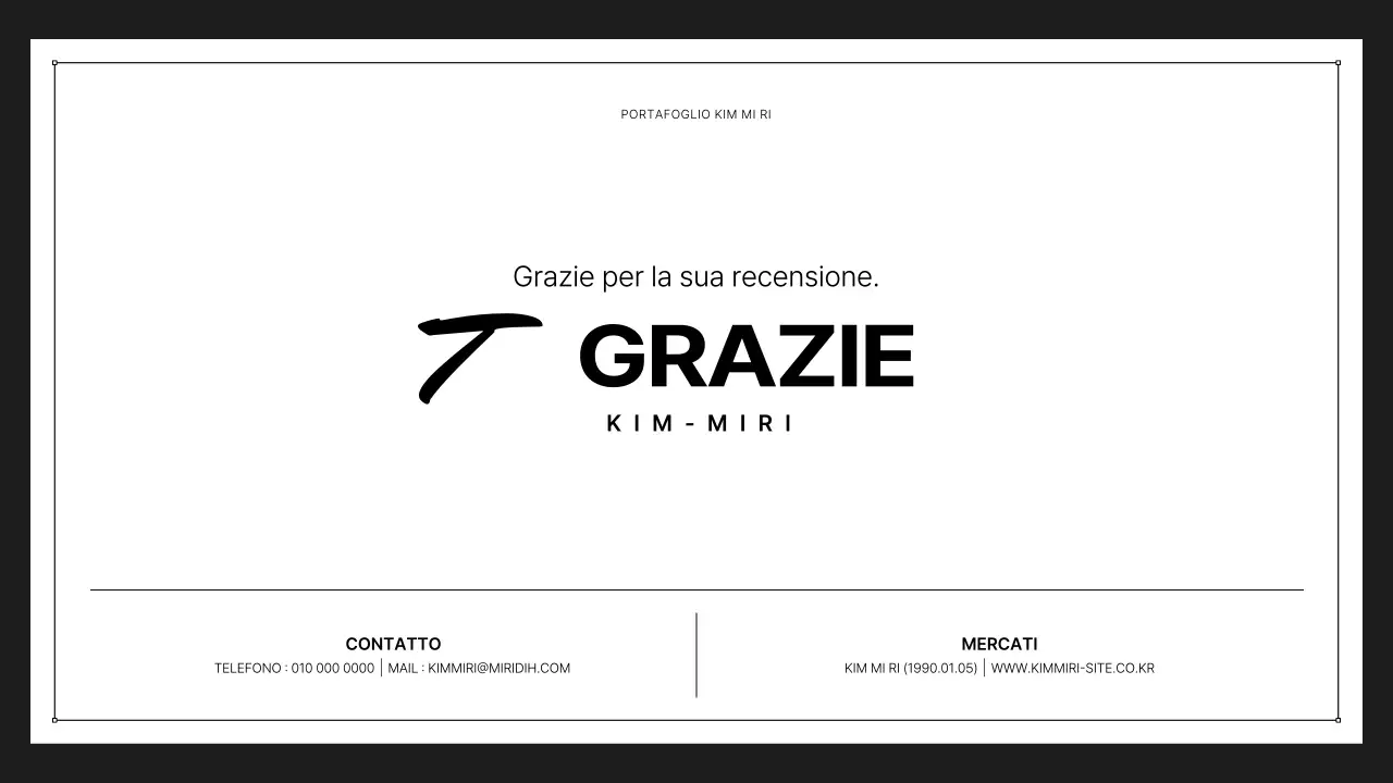 Un semplice portfolio stampabile in bianco e nero