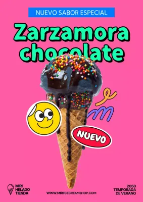 Poste de helado rosa y kitsch