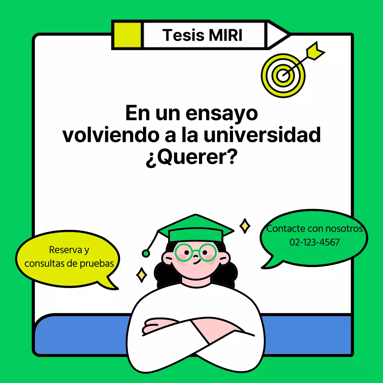 Promoción de la escuela de redacción de ensayos de admisión verde y amarilla