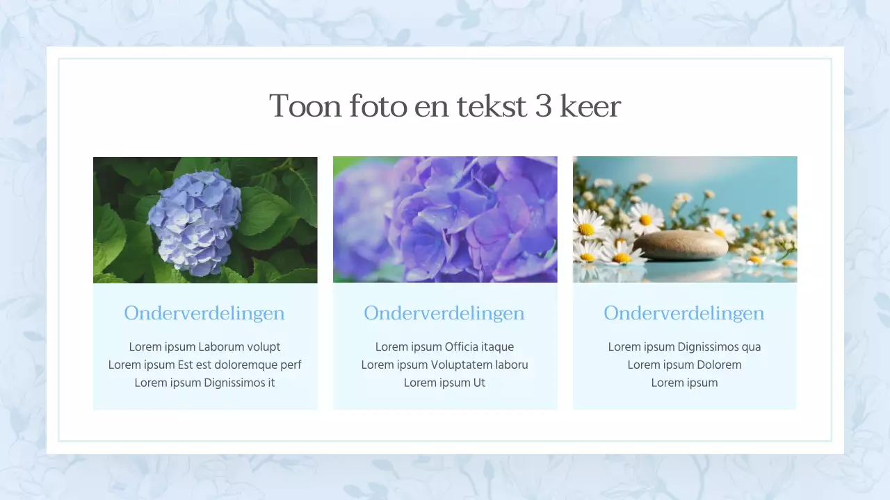 Een klassiek zomers bloemenvoorstel in lichtblauw