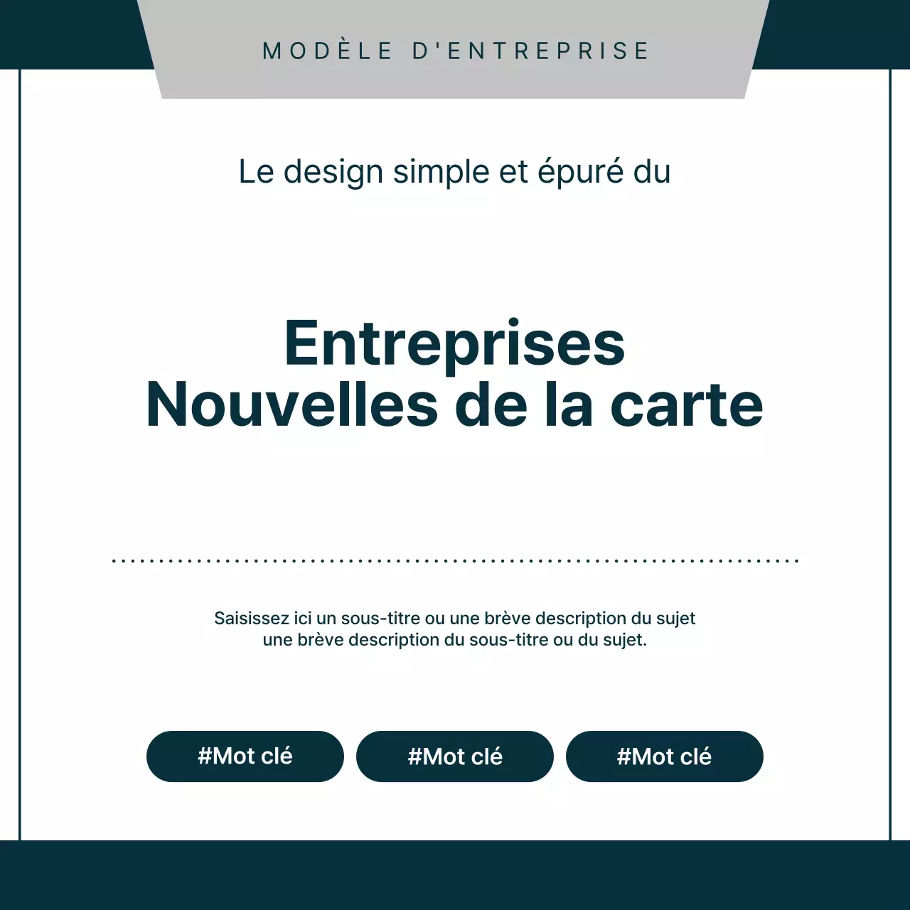 Une lettre de motivation commerciale simple en bleu marine et gris