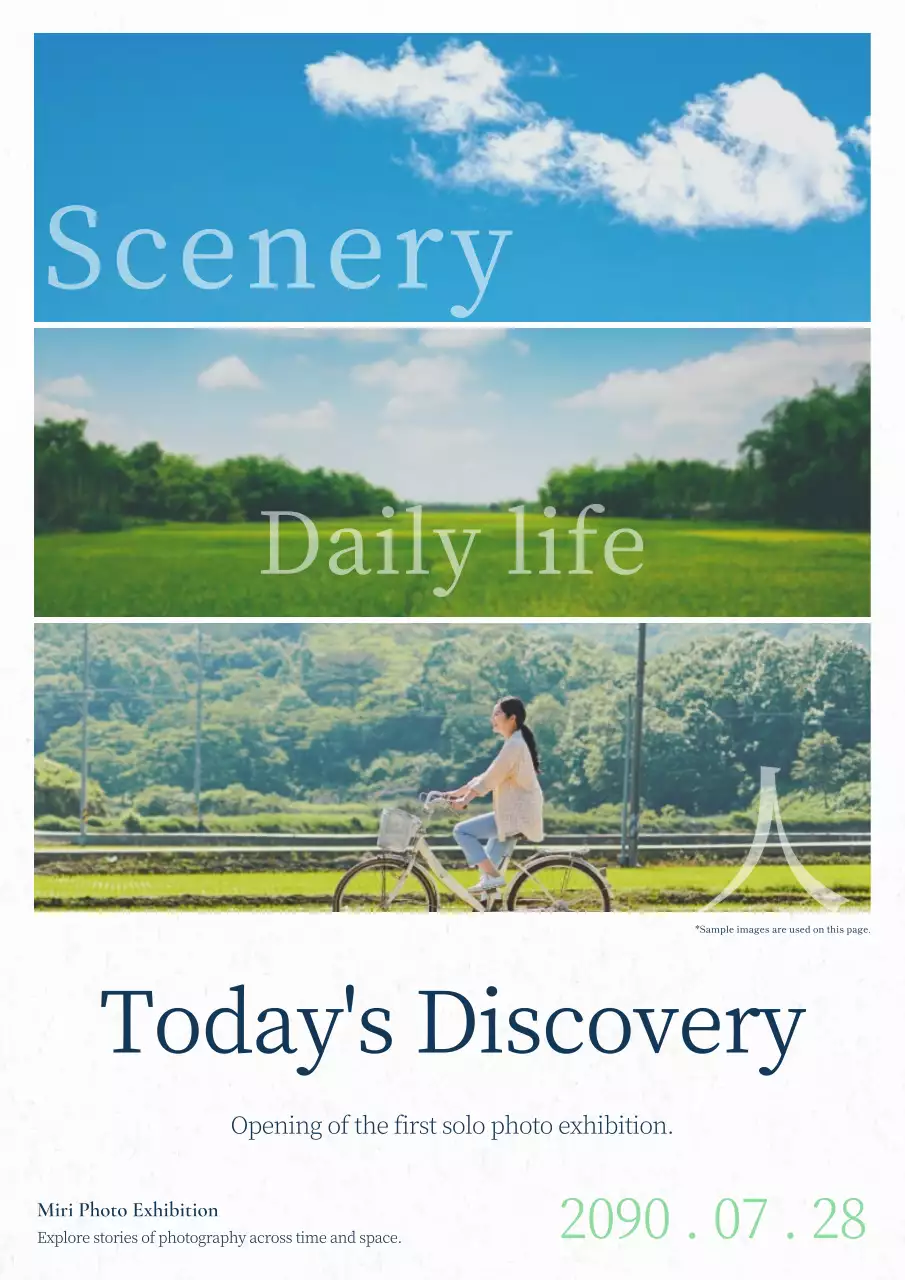 Poster Triển lãm Nhiếp ảnh Hiện đại Xanh