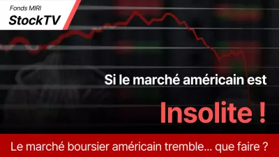 Bulletins d'information sur les marchés boursiers surlignés en rouge et noir