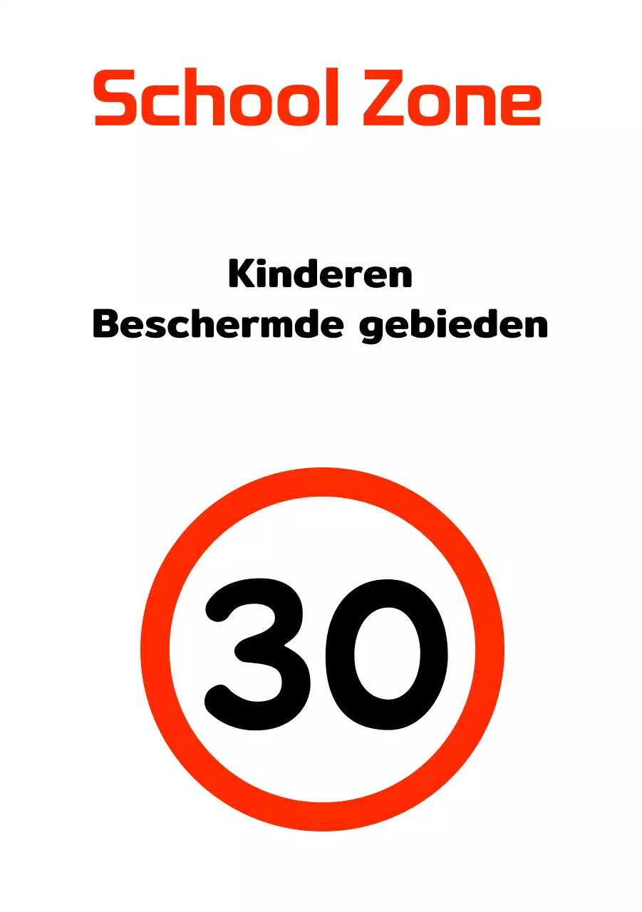 Schattige vormenCharacters bordje Verboden te parkeren in het kinderpark