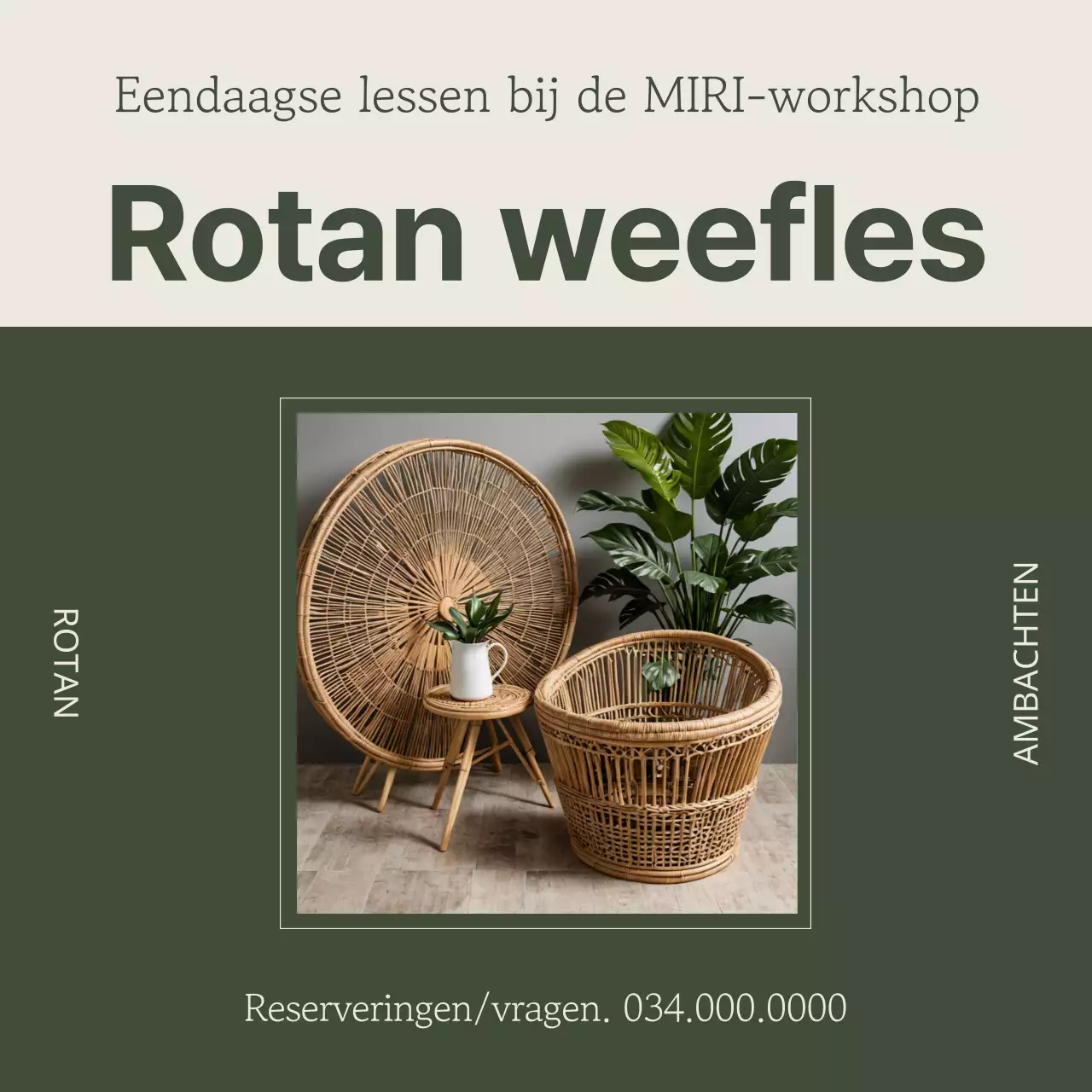 Promoot een eenvoudige eendaagse les in kaki en beige