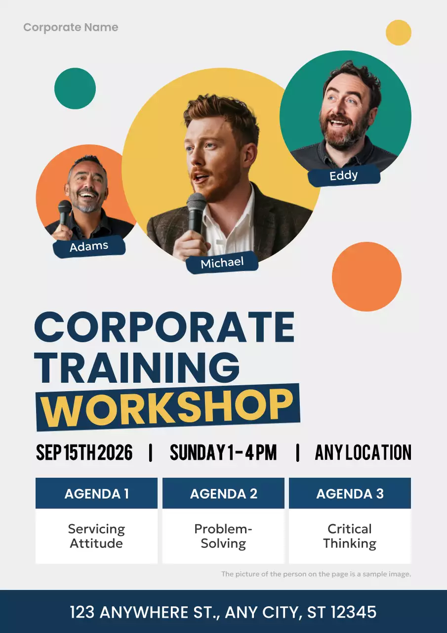 Orange Professional Training Event Poster