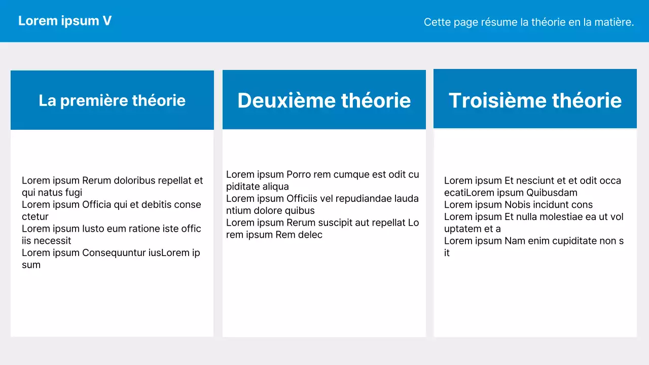 Un programme de formation simple en bleu et gris