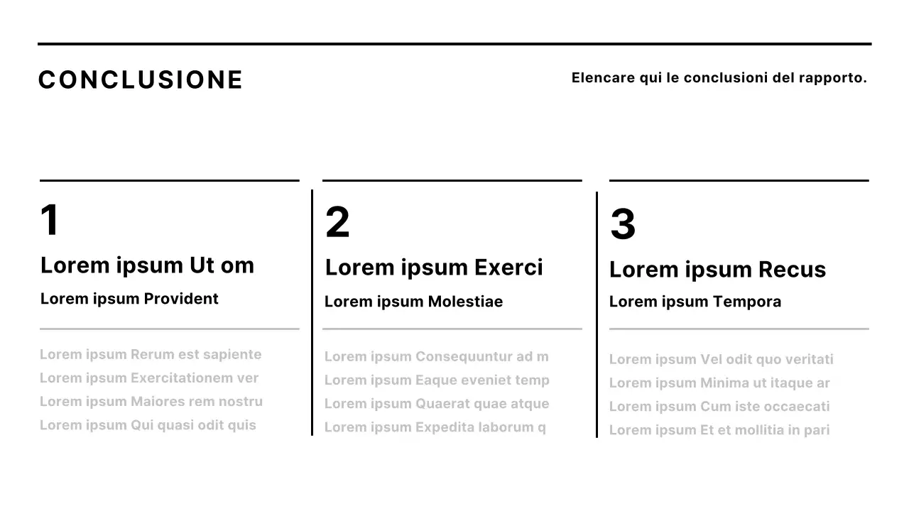 Relazione aziendale minimalista in bianco e nero
