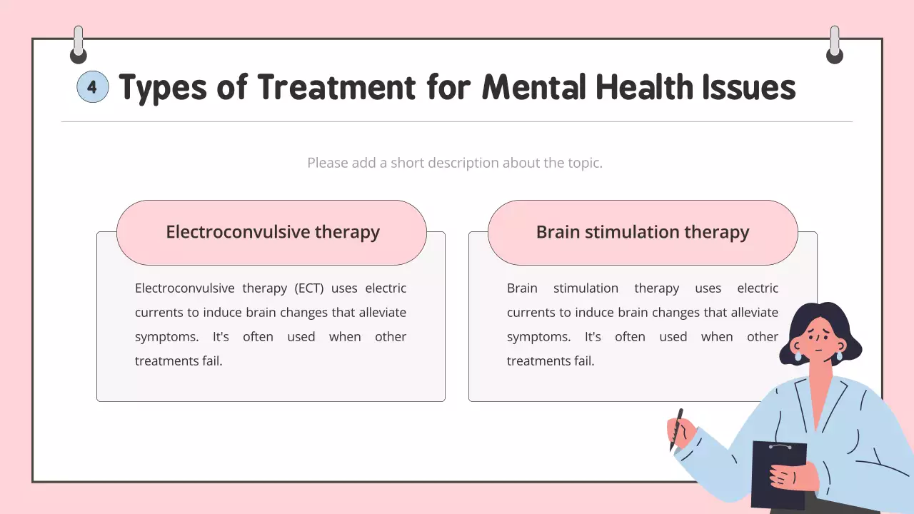 Pink Simple Mental Health Guide Presentation