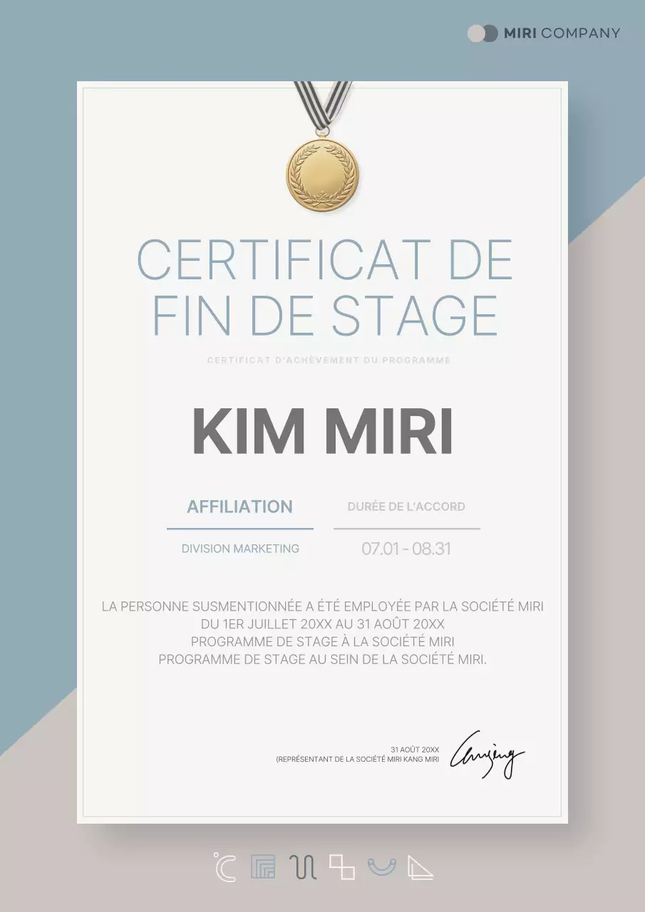 Une suite de papeterie d'entreprise simple dans les tons bleu clair et beige