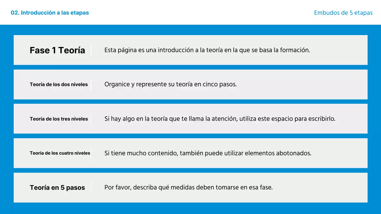 Un sencillo programa de formación azul y gris