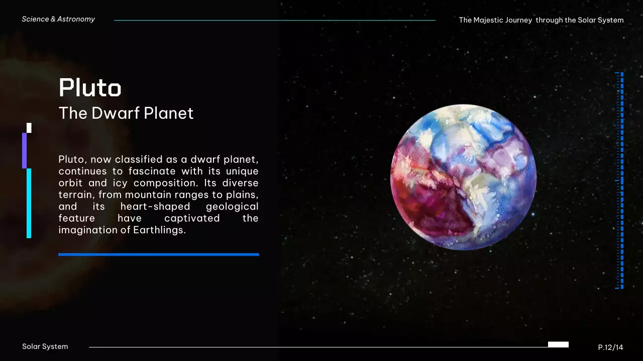 Bài thuyết trình hướng dẫn Hệ mặt trời hiện đại màu đen