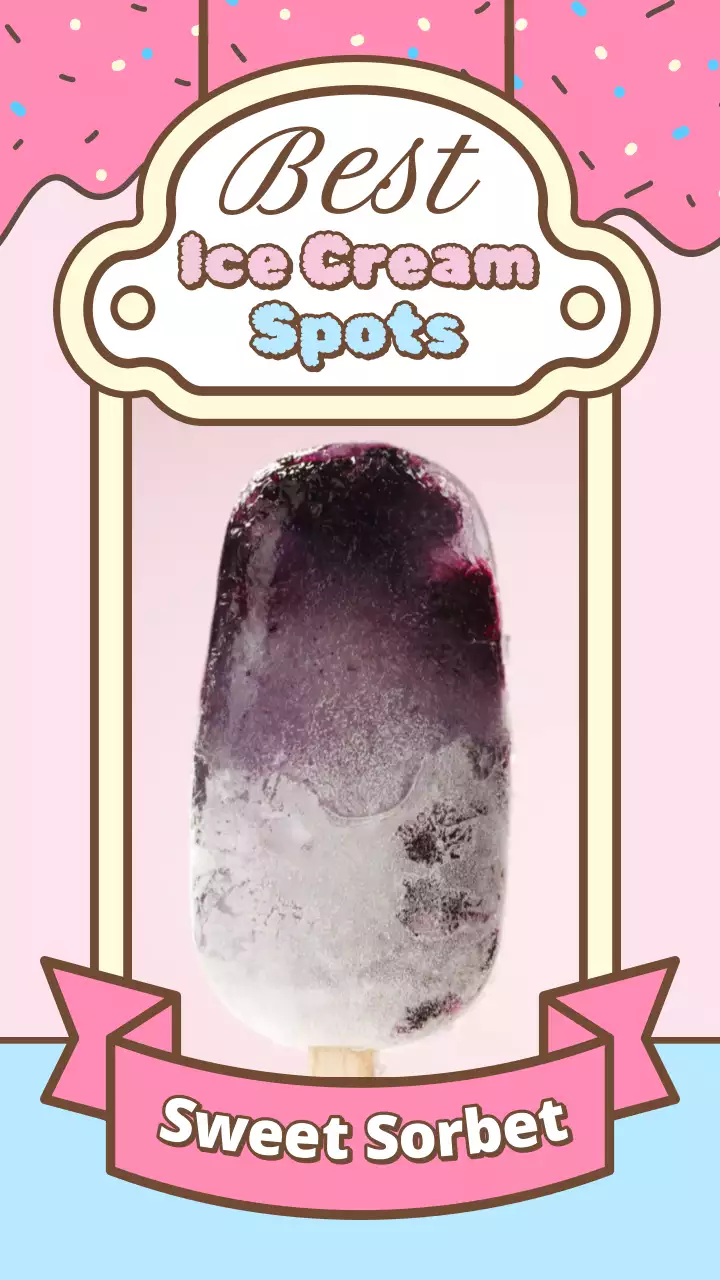 핑크 플레이풀 아이스크림 프로모션 인스타그램 포스트