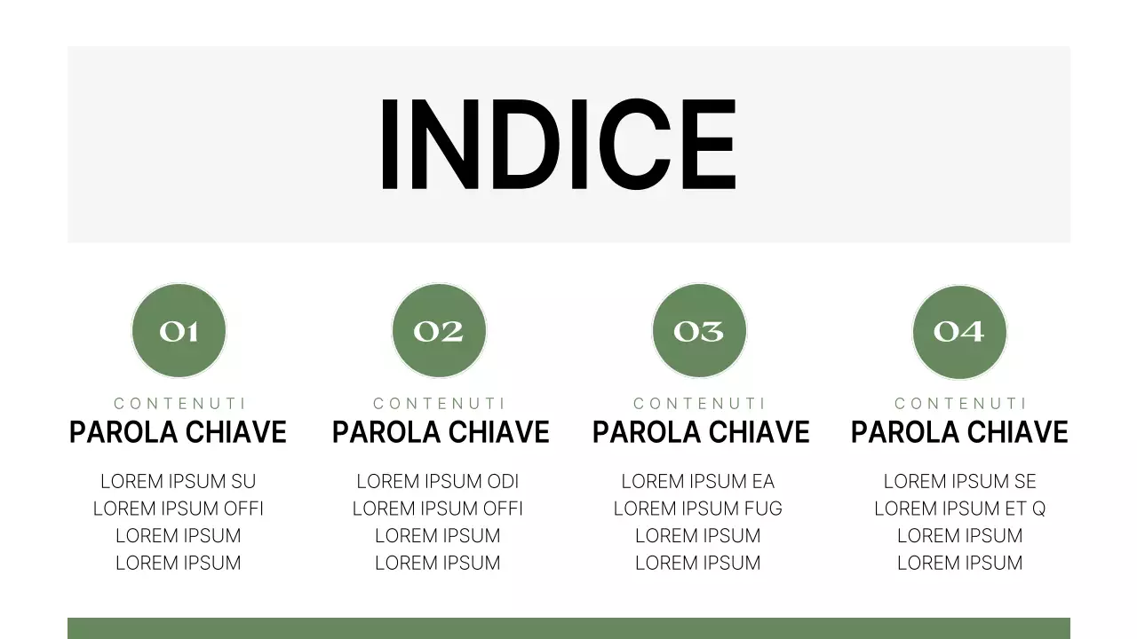 Un profilo aziendale semplice, con marchio, verde e bianco