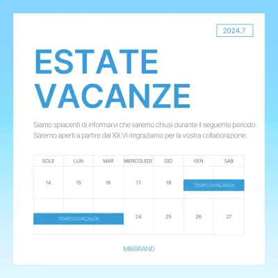 Guida blu alle vacanze semplici.