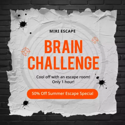Orange Rustic Escape Promotion Social Media Post