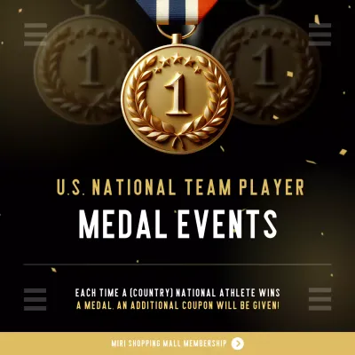 Promote your event with a modern medallion origin event in yellow and black