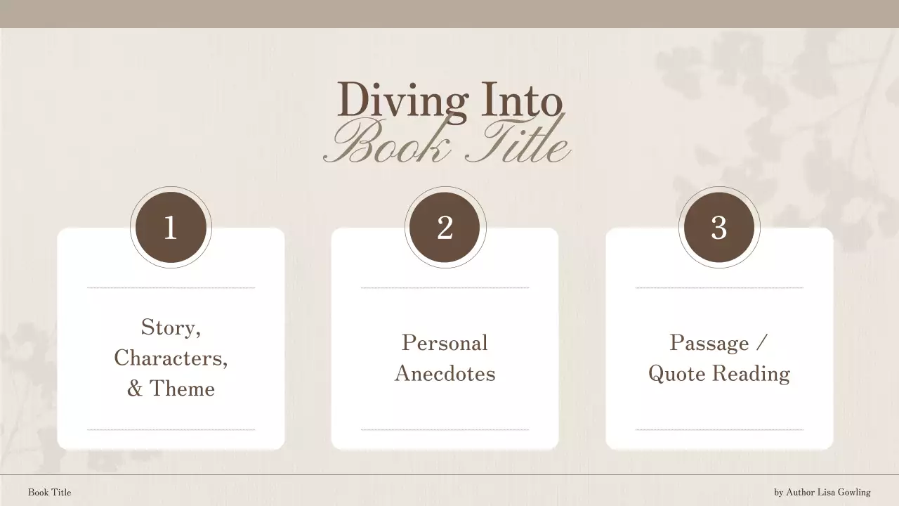 Beige Elegant Book Event Presentation