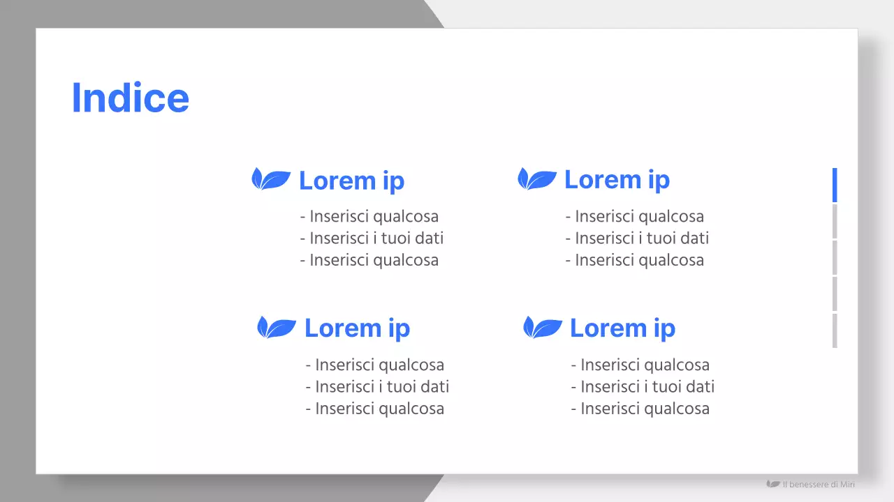 Proposta di prodotti benessere semplici in blu e azzurro