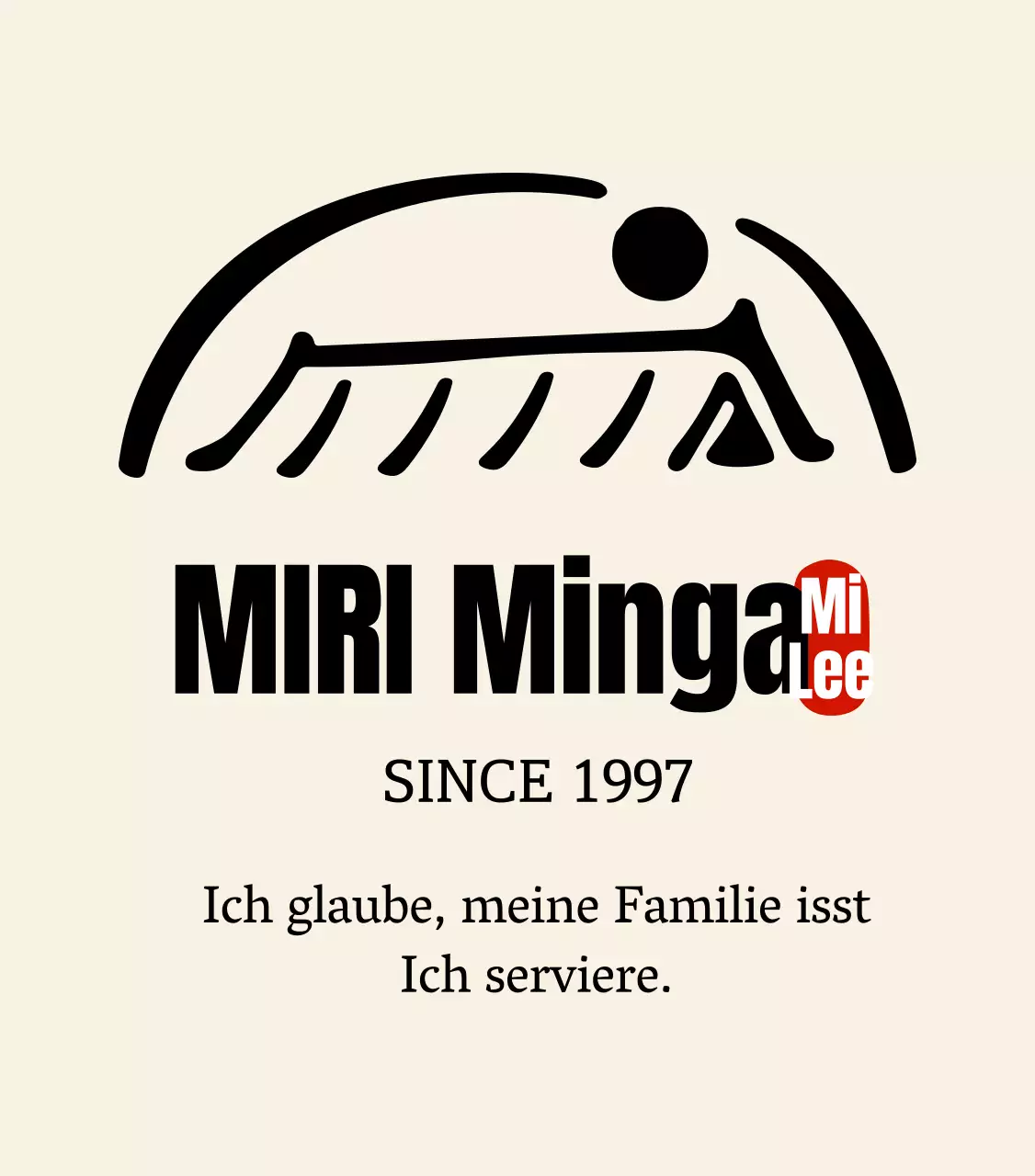 Hübsches Logo eines koreanischen Restaurants und Hinweise zum Parken