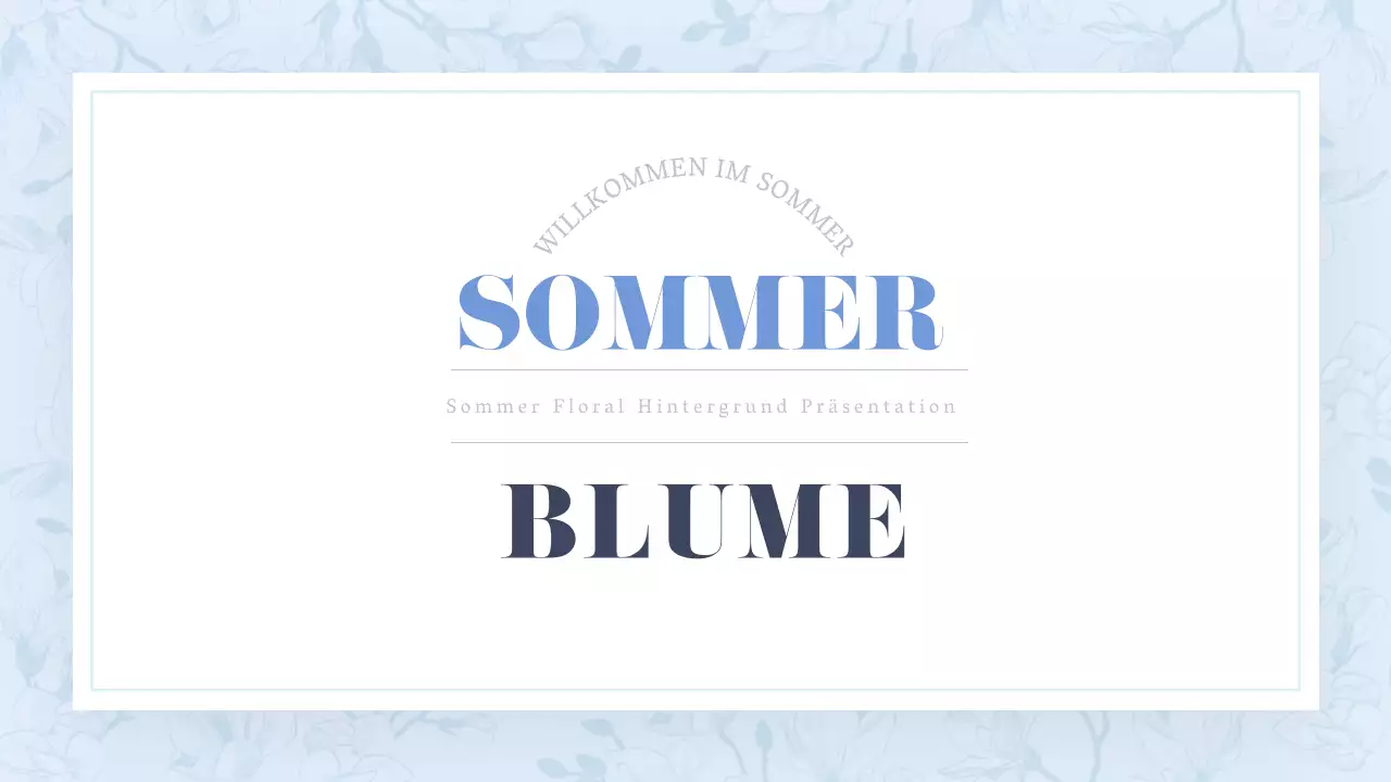 Ein klassischer Sommerblumenvorschlag in Hellblau