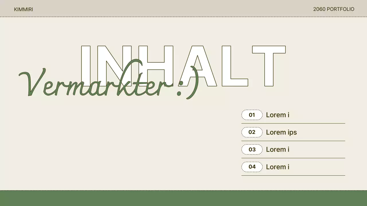 Abstrakt und beige Einfaches, leicht zu übermittelndes Portfolio