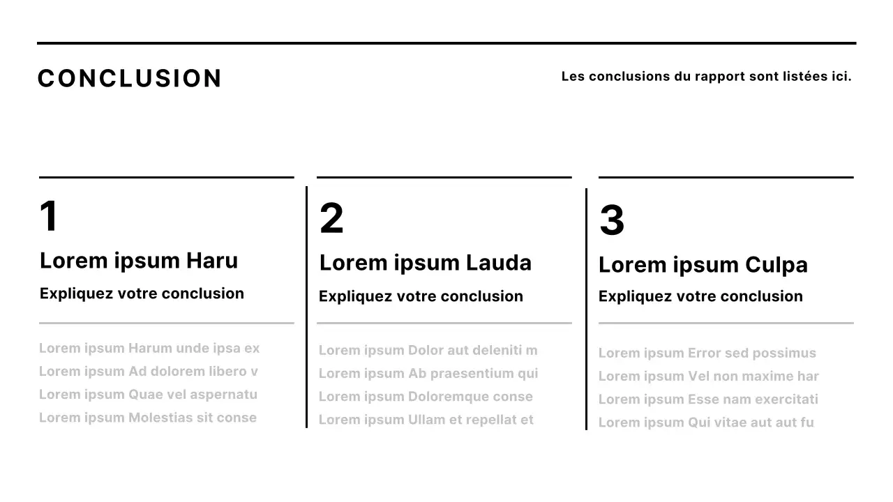 Rapport d'entreprise minimaliste en noir et blanc