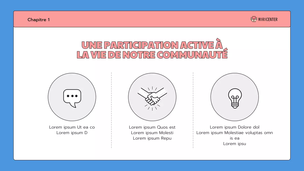 Une jolie introduction au service communautaire en bleu et rose