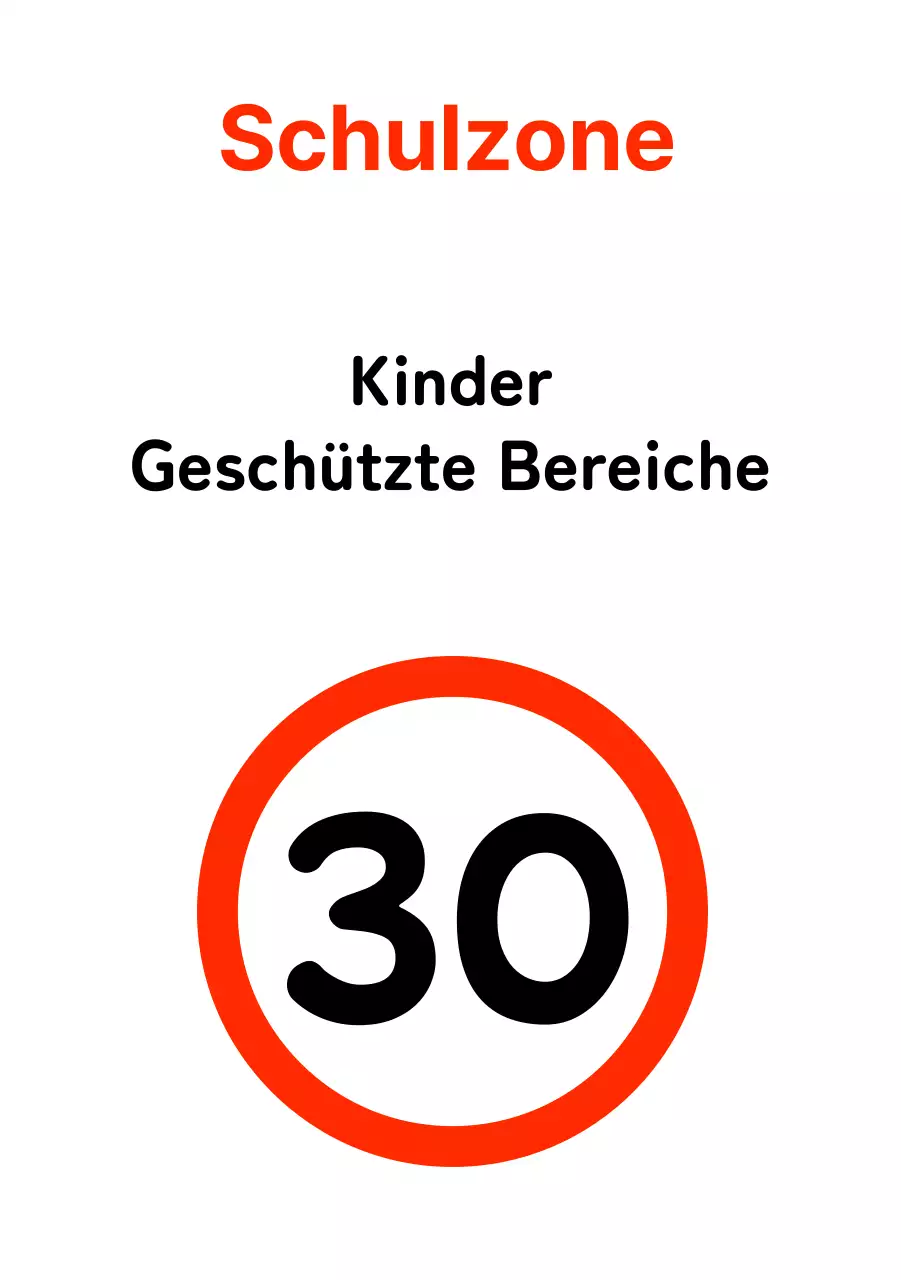 Niedliche FormenCharaktere Parkverbot im Kinderschutzgebiet Schild