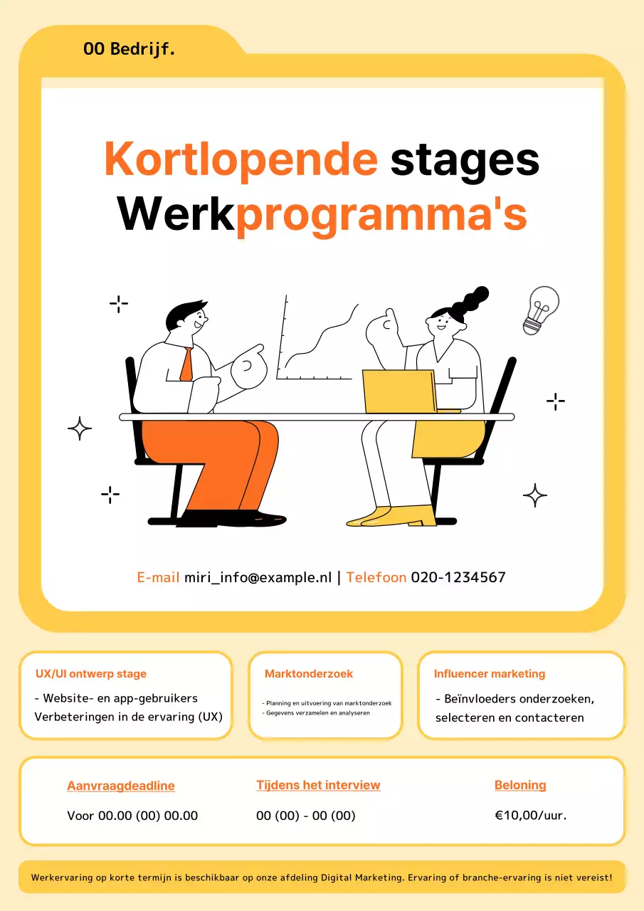 Eenvoudige oranje en gele stagemogelijkheden voor de korte termijn.