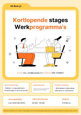 Eenvoudige oranje en gele stagemogelijkheden voor de korte termijn.