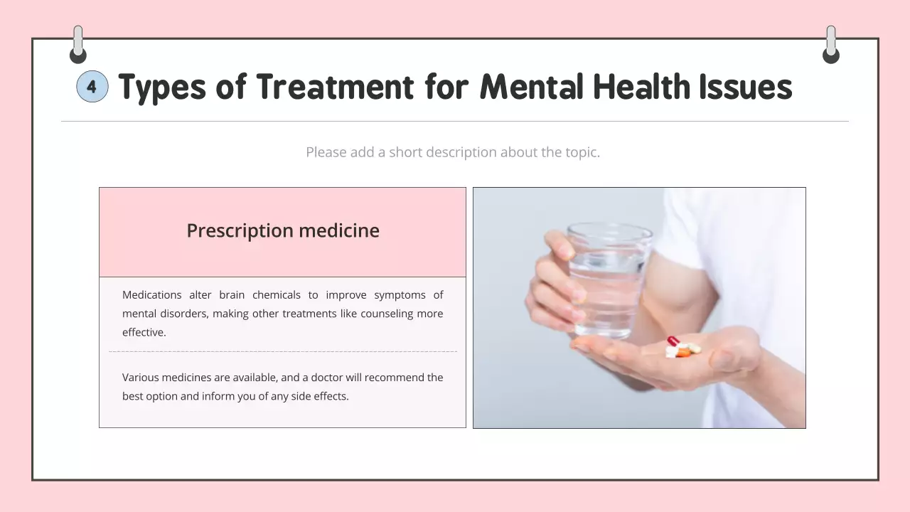 Pink Simple Mental Health Guide Presentation