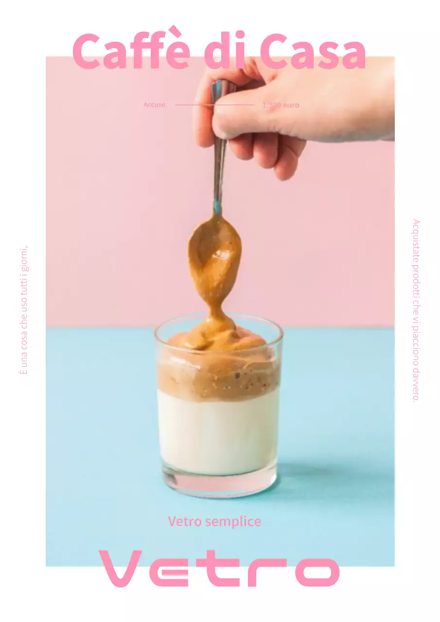 Prodotto semplice PR in rosa e azzurro.