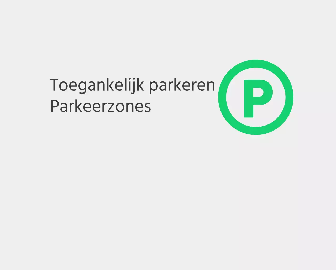 Groene toegankelijke parkeerplaatsen