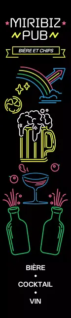 Un pub plein d'enseignes lumineuses