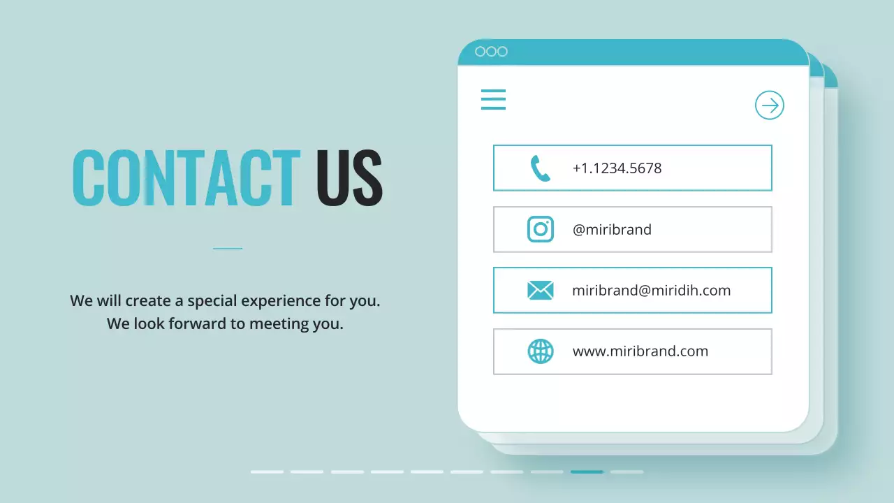 A simple mint and gray small business branding statement