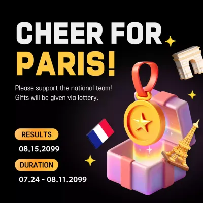 Black Modern Sports Promotion Social Media Post