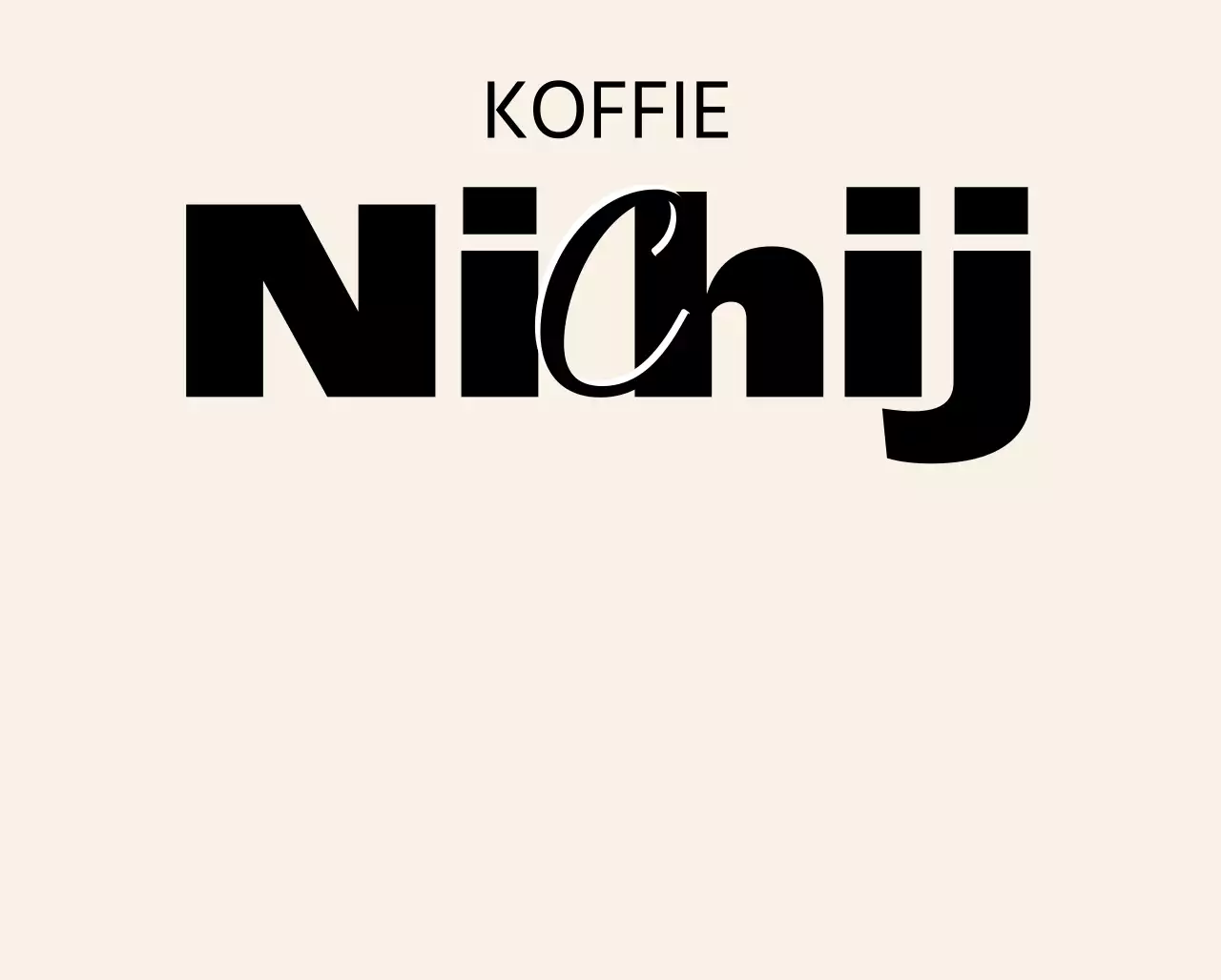 Geen parkeerborden bij een modern, hip café