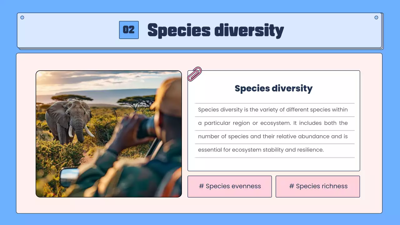 Blue Modern Biodiversity Guide Presentation